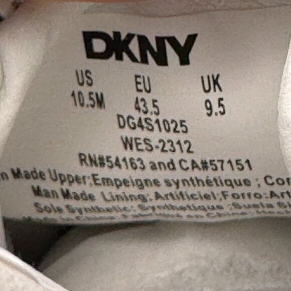 DKNY Navy Perforated Sneakers 10.5 M Rubber Sole Lace-Up Athletic Style Comfort - Picture 8 of 11